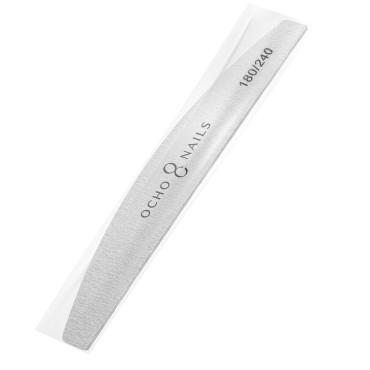 Pilník na nechty Ocho Nails polmesiac úzky 180/240 zrnitosti 1 ks bezpečné balenie