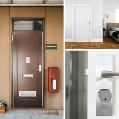 Electronic lock 60-90 mm with key Fingerprint Tuya DIY EU door Montage YL-L111-60mm