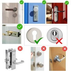 Electronic lock 60-90 mm with key Fingerprint Tuya DIY EU door Montage YL-L111-60mm
