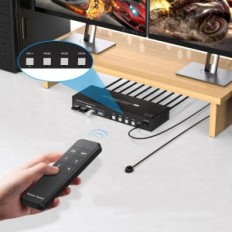 KVM 4X2 8K60Hz 4K144Hz HDMI DisplayPort USB 3.0 za 4 računala i 2 monitora