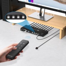 KVM HDMI διακόπτη 2.1 8K 60Hz 4K 144Hz 4x1 USB 3.0 για 4 PC 1 οθόνη + καλώδια