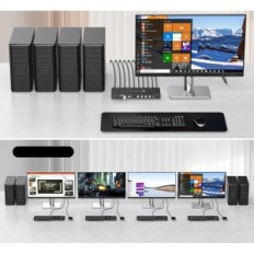 KVM HDMI prekidač 2.1 8K 60Hz 4K 144Hz 4x1 USB 3.0 za 4 kom 1 monitor + kabeli