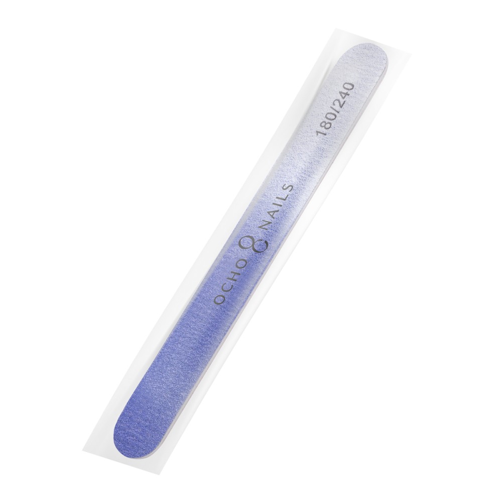 Ocho Nails rak nagelfil 180/240 1 st säker förpackning färg — förpackning