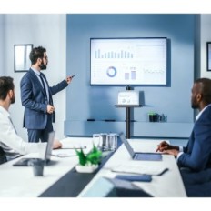 Stand TV mobile incompleta su ruote Bontec con uno scaffale per laptop VESA 400x400 a 25 kg