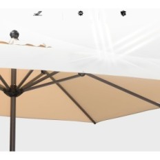 UŻYWANA PURPLE LEAF parasol aluminiowy 200x300 cm, z korbką, UV, beżowy