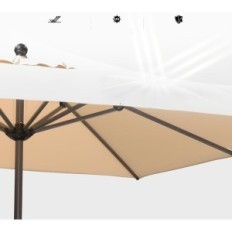 Used Purple Leaf aluminum umbrella 200x300cm, with a crank, uv, beige