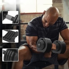 Mancuernas Ajustables Power Fitness Fitness 20 kg Para Entre Entrenamiento Del Cuerpo