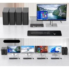 Lüliti KVM VPFET 4X PC USB 3.0 HDMI 4K60Hz 1 Monitor 4 HDMI-porti toide