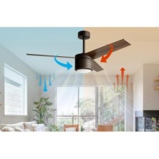 Ceiling fan Reiga Silent 52 inches LED 3 Blades with remote control