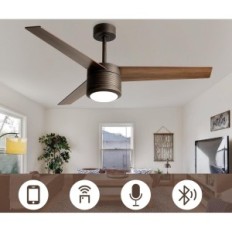 Ventilatore a soffitto Reiga Silent 52 pollici LED 3 LED con telecomando