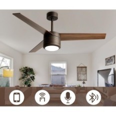 Stropní ventilátor REIGA SILENT 52 INCHES LED 3 LISTY s dálkovým ovládáním