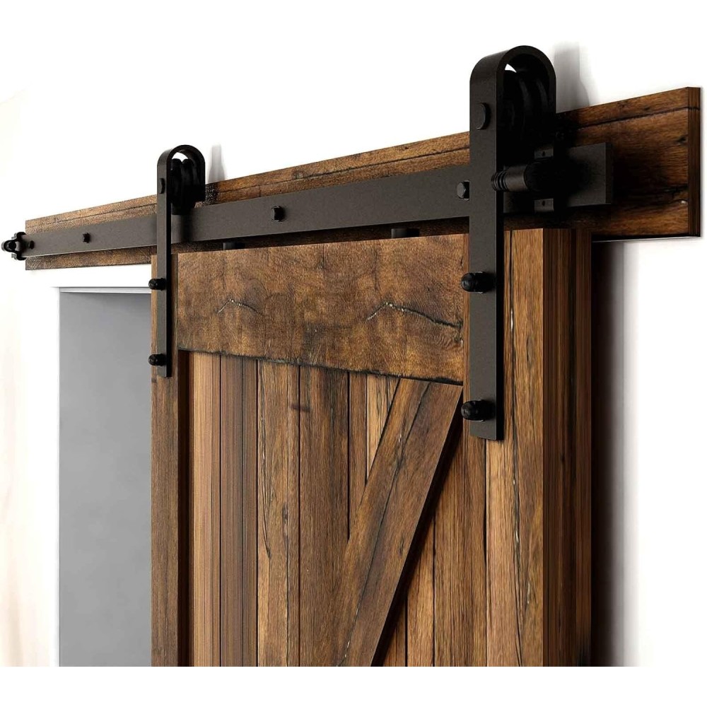 CCJH 213 cm Sistema di scorrimento scorrevole Nero Set con gancio J