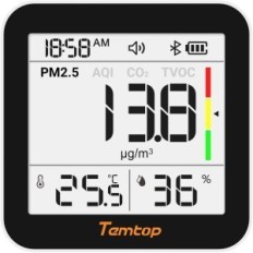 Air Meter Temtop M10 + 6W1 CO2 PM2.5 VOC BT Lämpötilan kosteus