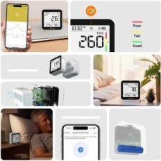 Vzduchoměr Temtop M10 + 6W1 CO2 PM2.5 VOC BT Teplotní vlhkost