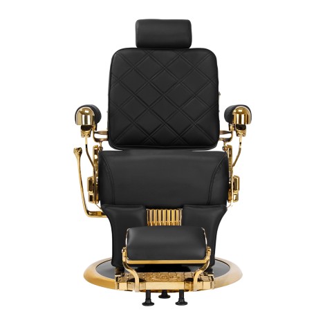 Barbierstuhl Gabbiano Leonardo Gold Black — Vorderansicht