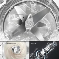 Used / incomplete Blender AMZCHEF 2000W 2L 25000RPM 8 Gear 4 Programs