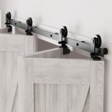 Zestaw akcesoriów drzwi składanych CCJH 6.6FT/201CM czarny system górny