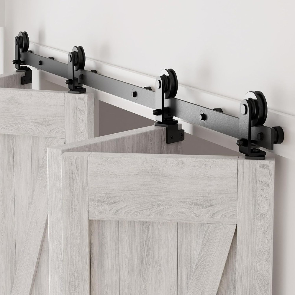 Set med vikningsdörr tillbehör CCJH 6.6FT / 201CM Svart övre system