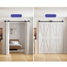 Set of folding door accessories CCJH 6.6FT / 201CM Black Upper System