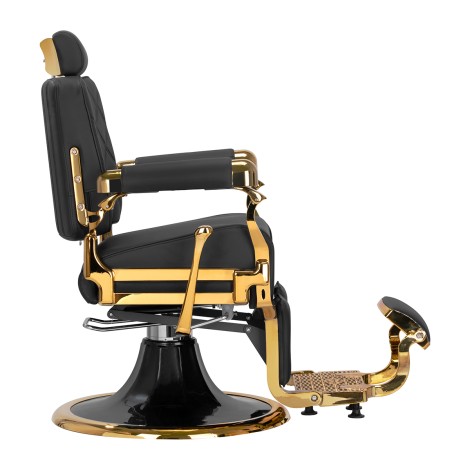 Barbierstoel Gabbiano Leonardo Gold Black — zijaanzicht