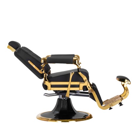 Barbersalonstol Gabbiano Leonardo Gold Black — fra siden