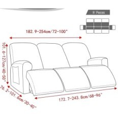 Elastic case for a 3-bed soft sofa for a relaxation chair