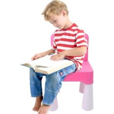 Krzesełko dla maluchów Burgkidz Kids Chair różowe 9,3" do wnętrz i ogrodu