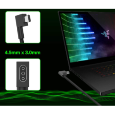 Izstāde Gan klēpjdatoru iekrāvējs Razer Blade Fast USB-C lādētājs