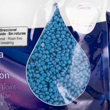 Depilflax 100 Ultraflex Blue Vegan Keményviasz Gyöngyök 1 kg - Professzionális Használatra — közeli kép a felületről