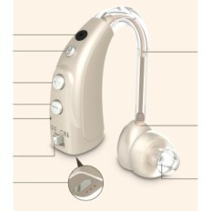 Delmicure VHP-1710 hearing aid. Compact digital device with sound adjustment