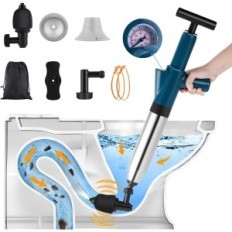 Piston de toilette Juchengtech avec 2 outils de nettoyage des cheveux d'exposition