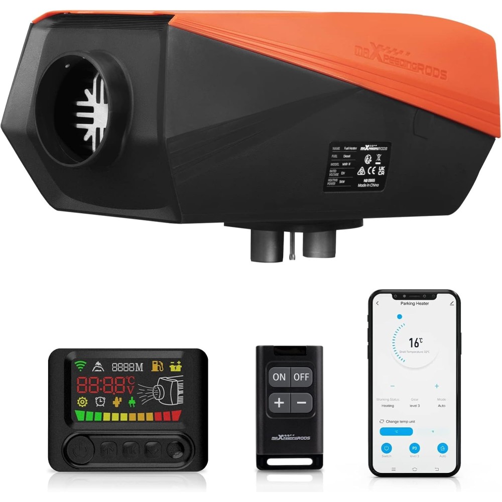 Lämmitys Diesel MaxPeedingrods 12V 5kW BAKE 10L LCD PILOT