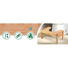 Squatty footstool potty Bais Bamboo for a natural style toilet 17 / 21cm