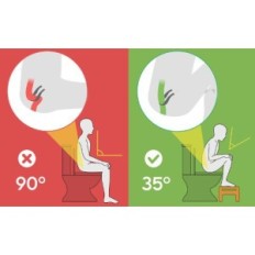 Squatty footrest Potty bambusz bois WC természetes stílus 17 / 21cm