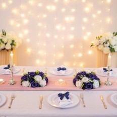 Artificial blosmon flowers 10 pieces of pomegranate pink balls on the wedding table