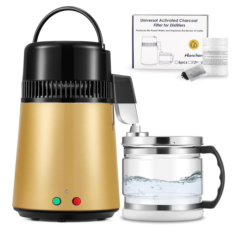 Poškodený Hanchen Distiller, 750 W, 4 l / 1 galón, oceľ 304
