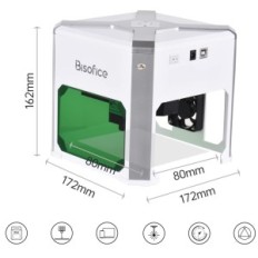 Izložba laserski graver bisografice K6 s točnom točnosti od 0,05 mm, 3W snage