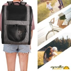 Transportrucksack faltbar für Hund und Cat Grey Soft Extended