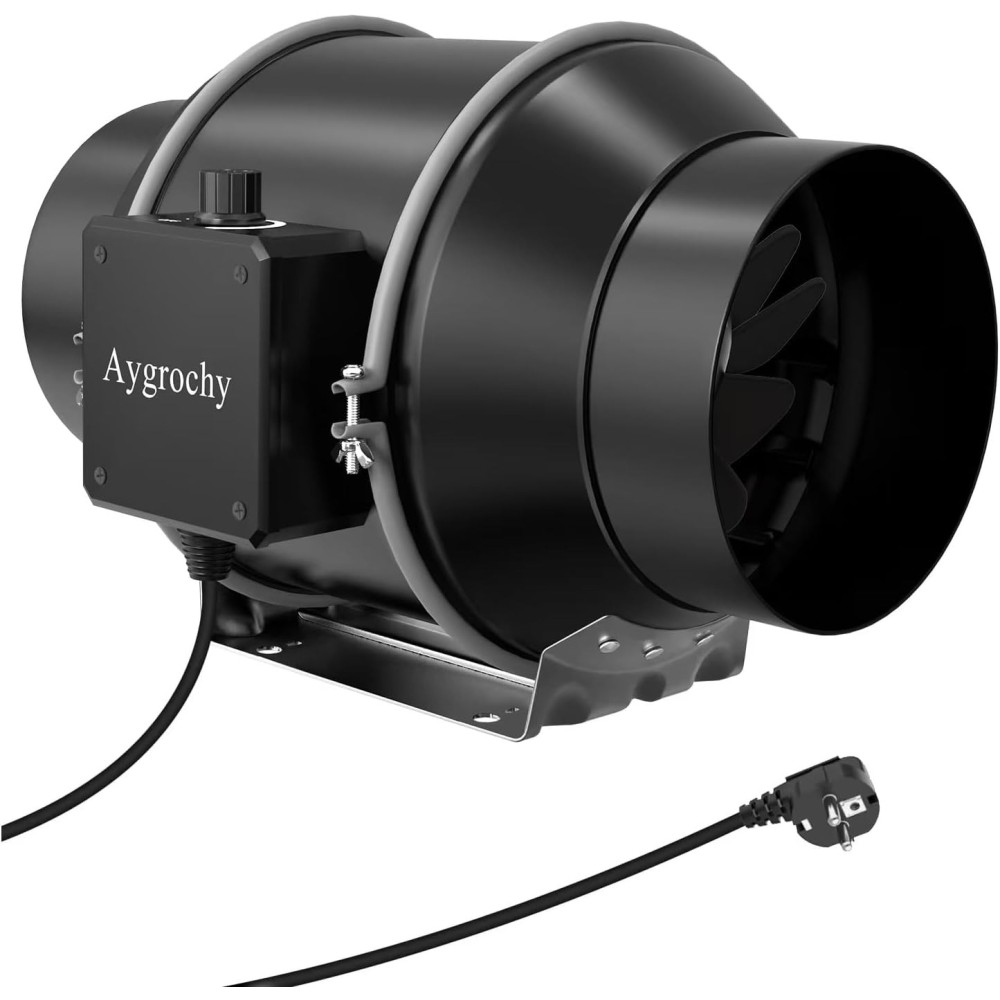 Használt Aygrochy cső ventilátor 150mm 595 m3 / h fürdőszoba és hidroponika