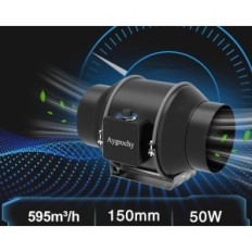Brukt Aygrochy 150mm 595 m3 / h tube fan og hydroponics