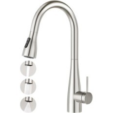 Použité kuchynské mixer vytiahnuté so sprchou CREA 2 režimy nerezovej ocele