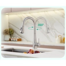 Misturador de cozinha usado com chuveiro Crea 2 modos de aço inoxidável