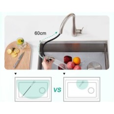 Gebrauchte Küchenmischer mit Dusche Crea 2 Moden Edelstahl gezogen