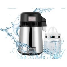 Bojāts / lietots 800W ūdens destilētājs ar stikla krūzi, nerūsējošā tērauda ūdens filtrēšana