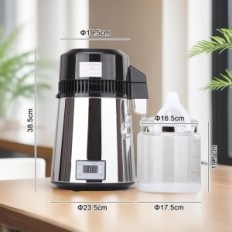 Poškozené / použité 800W vodní destilátor se skleněným konvice, z nerezové oceli filtrování vody