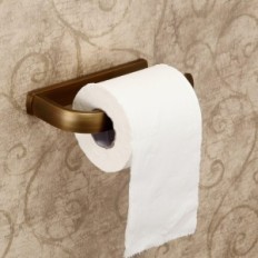 Hiewure Tooth Carta Toilet Montato sul muro Bronzo Antico