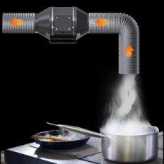 Wentylator kanałowy 200mm 939m³/h Aruobru z kontrolą temp. i wilgotności B