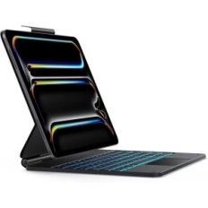 Bluetooth-klaviatuur iPad Pro 13 "M4 2024 Omoton KC011 QWERTZ de valgustatud