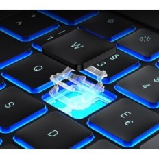 (Ingen originalemballasje) Bluetooth-tastatur med iPad Pro 13 "M4 2024 Omoton KC011 Qwertz de opplyst