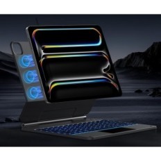 (Keine Originalverpackung) Bluetooth-Tastatur mit iPad Pro 13 "M4 2024 Omoton KC011 QWERTZ DE Beleuchtet